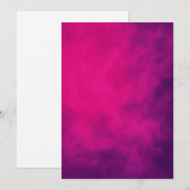 Neon Pink Smoke Save the Date Card – Customisable (Front/Back)