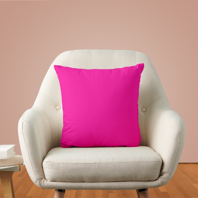 Neon Pink Solid Color Cushion (Creator Uploaded)