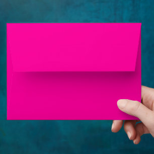 Neon Pink Solid Color Envelope