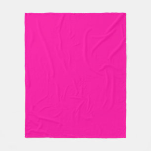 Neon Pink Solid Color Fleece Blanket