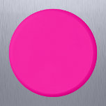 Neon Pink Solid Color Magnet<br><div class="desc">A vibrant and electrifying pink that is full of energy and excitement.Reminiscent of neon signs illuminating a bustling city nightlife or the vivid hues of tropical flowers,  this color is bold,  playful,  and unapologetically lively.Perfect for making a striking statement.</div>