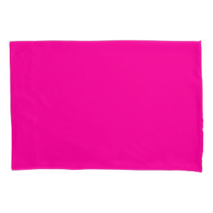 Neon Pink Solid Color Pillowcase
