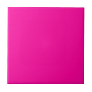 Neon Pink Solid Colour Ceramic Tile