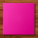 Neon Pink Solid Colour Ceramic Tile<br><div class="desc">Neon Pink Solid Colour</div>
