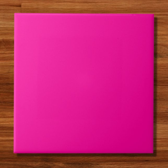Neon Pink Solid Colour Ceramic Tile (Creator Uploaded)