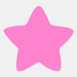 Neon Pink Solid Colour Classic Star Sticker