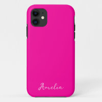 Neon Pink Solid Colour custom name