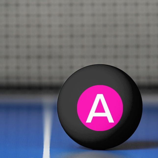 Neon Pink Solid Colour Customise It Ping Pong Ball (Net)