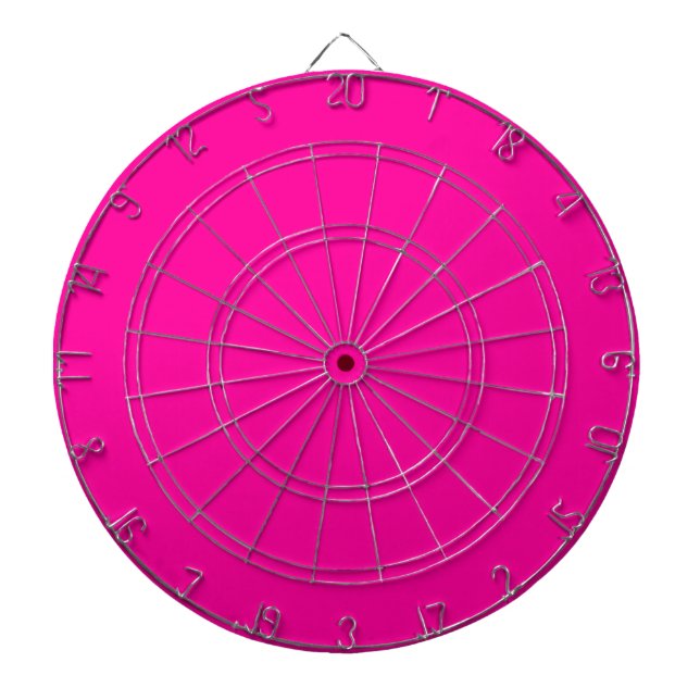 Neon Pink Solid Colour Dartboard (Front)