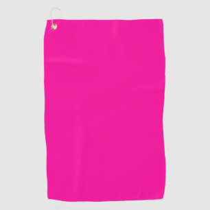 Neon Pink Solid Colour Golf Towel
