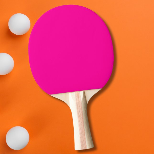 Neon Pink Solid Colour Ping Pong Paddle (Creator Uploaded)