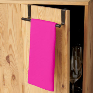 Neon Pink Solid Colour Tea Towel