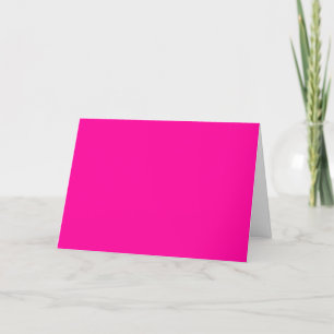 Neon Pink Solid Colour Thank You Card