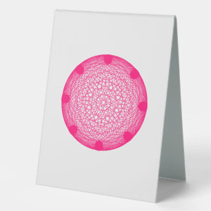 Neon Pink Spiro Table Tent Sign – Customisable