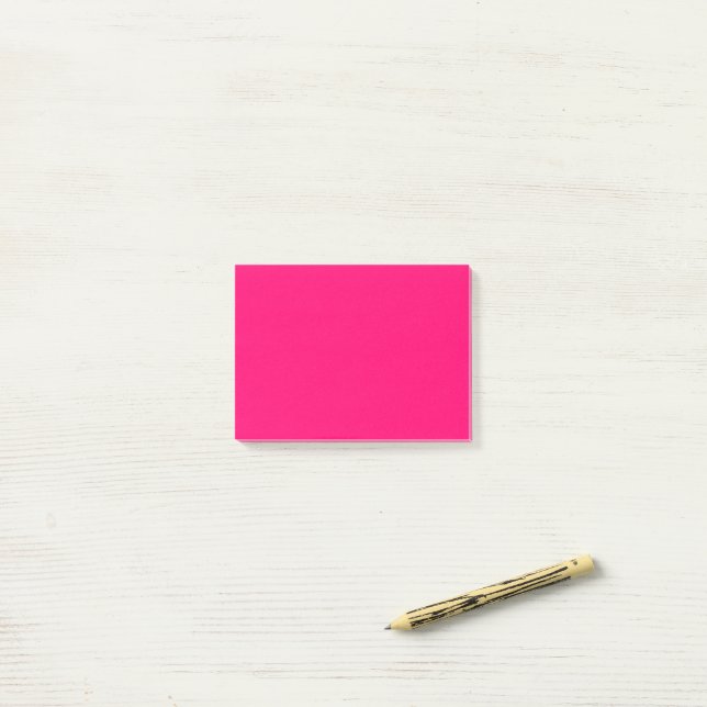 Neon Pink Sticky Notes – Custom & Bulk Orders (On Desk)