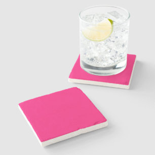 Neon Pink Stone Coaster – Customisable & Durable