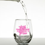 Neon Pink Talk Thirty to Me 30th Birthday Stemless Wine Glass<br><div class="desc">Celebrate with these trendy neon sign inspired "TALK THIRTY TO ME" 30th birthday party stemless wine glasses! Customise with name and date.</div>