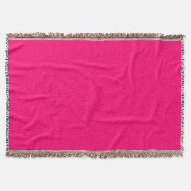 Neon Pink Throw Blanket – Custom & Cosy (Front)