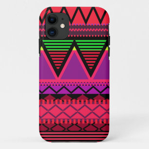 Neon Pink Tribal iPhone 11 Case