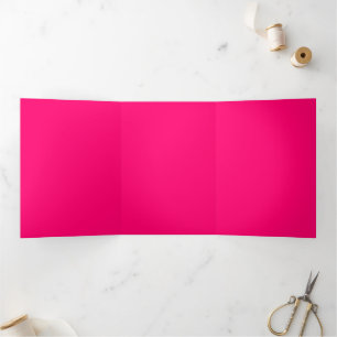 Neon Pink Trifold Custom Invitation