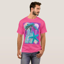 Neon Pink Vaporwave/ Seapunk Esthetic, Dolphin