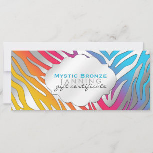 Neon Pink & Yellow Zebra Print Gift Certicates