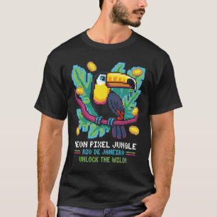 Neon Pixel Jungle T-Shirt