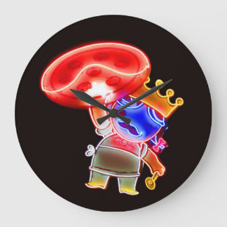 Neon Pizza Pie Clock