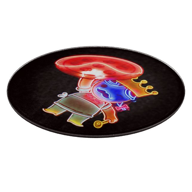 Neon Pizza Pie Cutting Board (Corner)