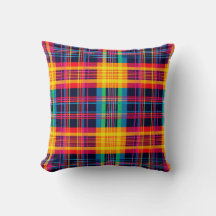 Neon Plaid Checkered Pattern 
