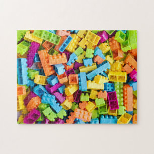 Neon Plastic Building Blocks Jigsaw Puzzle