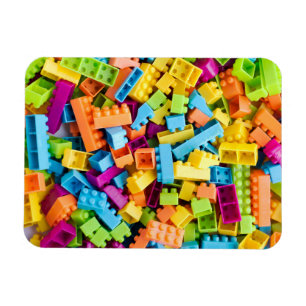 Neon Plastic Building Blocks Magnet