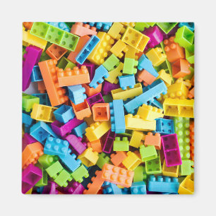 Neon Plastic Building Blocks Magnet
