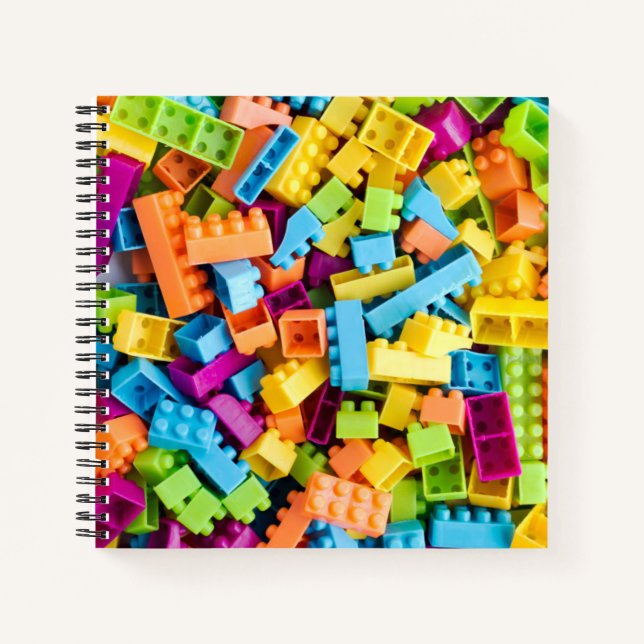 Neon Plastic Building Blocks Notebook (Front)