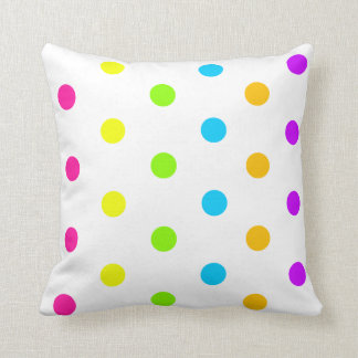 Neon Polka Dot Pillow