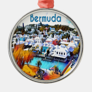 Neon Pop Art Bermuda Metal Tree Decoration