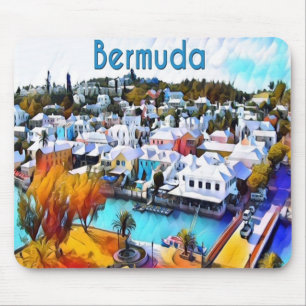 Neon Pop Art Bermuda Mouse Pad