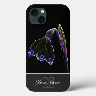 Neon-Pop-Art blossom macro with Monogram! Case-Mat iPhone 13 Case
