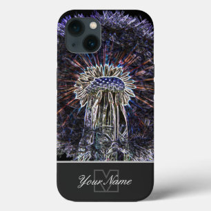 Neon-Pop-Art dandelion blowball with Monogram! iPhone 13 Case