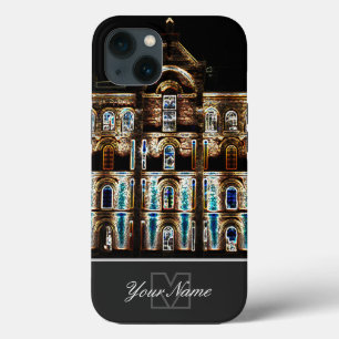 Neon-Pop-Art Düsseldorf city lights with Monogram! iPhone 13 Case