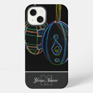 Neon-Pop-Art Happy Easter Eggs with Monogram! iPhone 13 Case