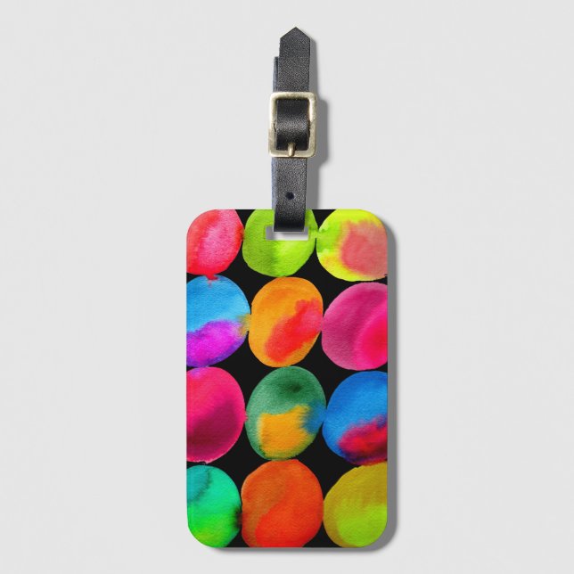 Neon Pop art Luggage Tag (Front Vertical)