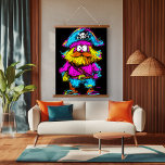 Neon Pop Art Pirate: Bold and Quirky Hanging Tapestry<br><div class="desc">Set sail into a world of colour and whimsy with this neon pop art illustration of a quirky pirate. Featuring bold strokes, vibrant neon colours, and playful details, this artwork radiates a sense of fun and adventure. Perfect for fans of pirate-themed decor, modern pop art, and anyone looking to add...</div>