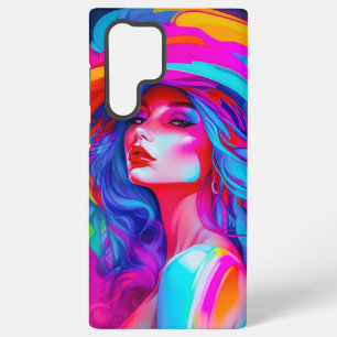 Neon Pop Art Portrait Samsung Galaxy Case