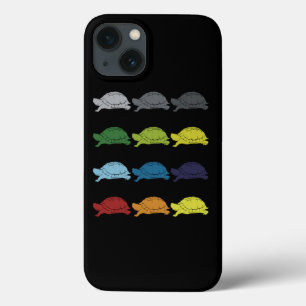 Neon Pop Art Retro Turtle Animal Gift Idea iPhone 13 Case