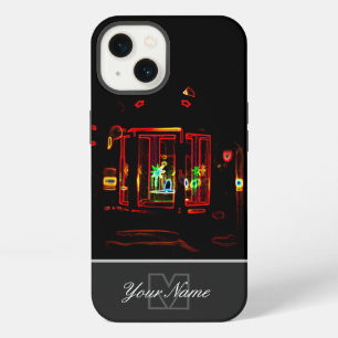 Neon-Pop-Art romantic candle light with Monogram! iPhone 13 Case