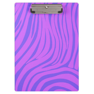 Neon Pop Art Zebra Pattern Clipboard