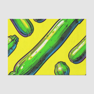 Neon Pop Art Zucchini Pattern Tissue Paper