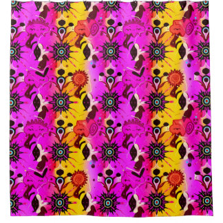 Neon Pop Culture Shower Curtain