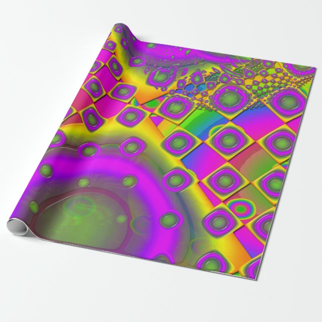 Neon Pop Paper Psychedelic  (Unrolled)